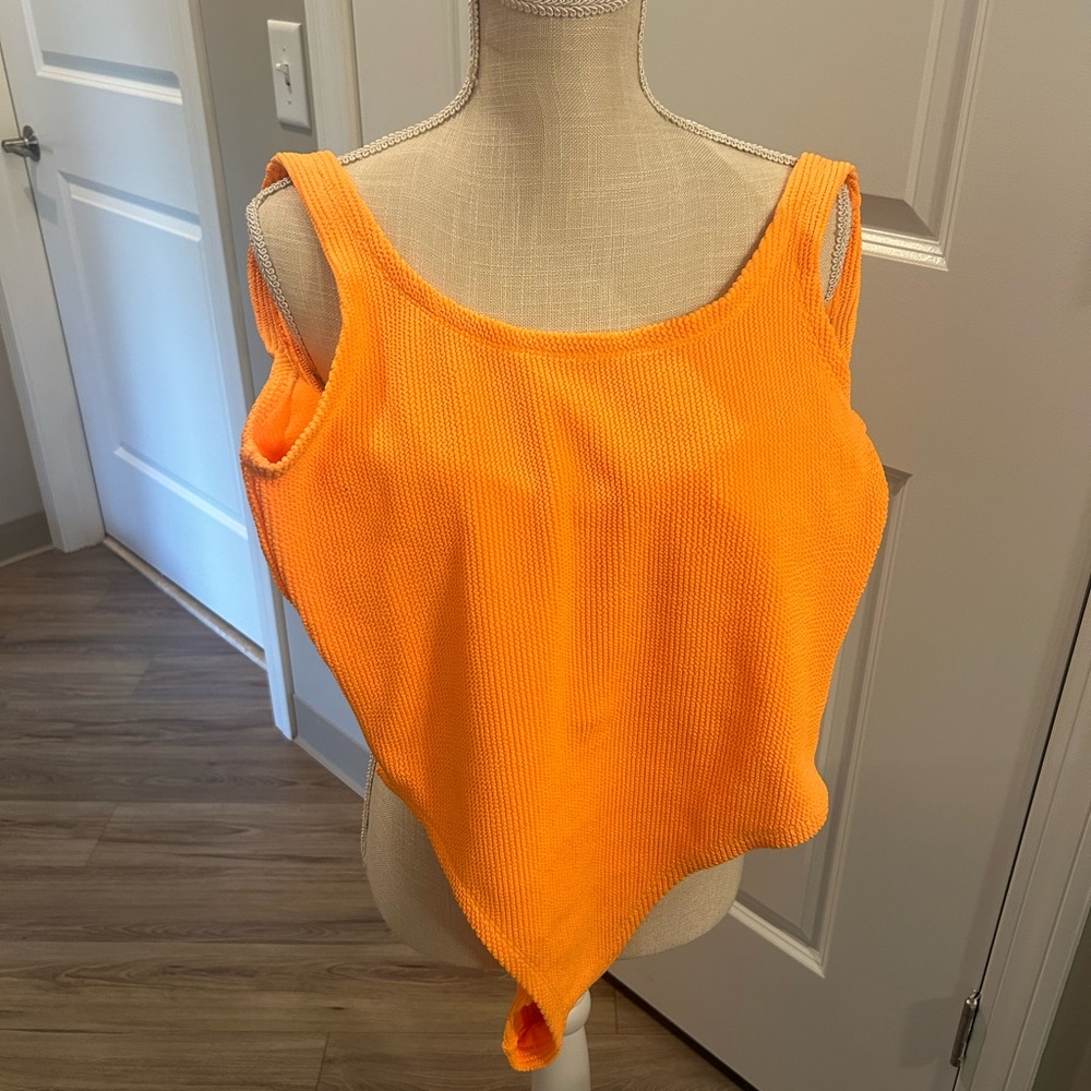 *NEW* PRIMARK Womens Orange Bathing Suit - One Piece